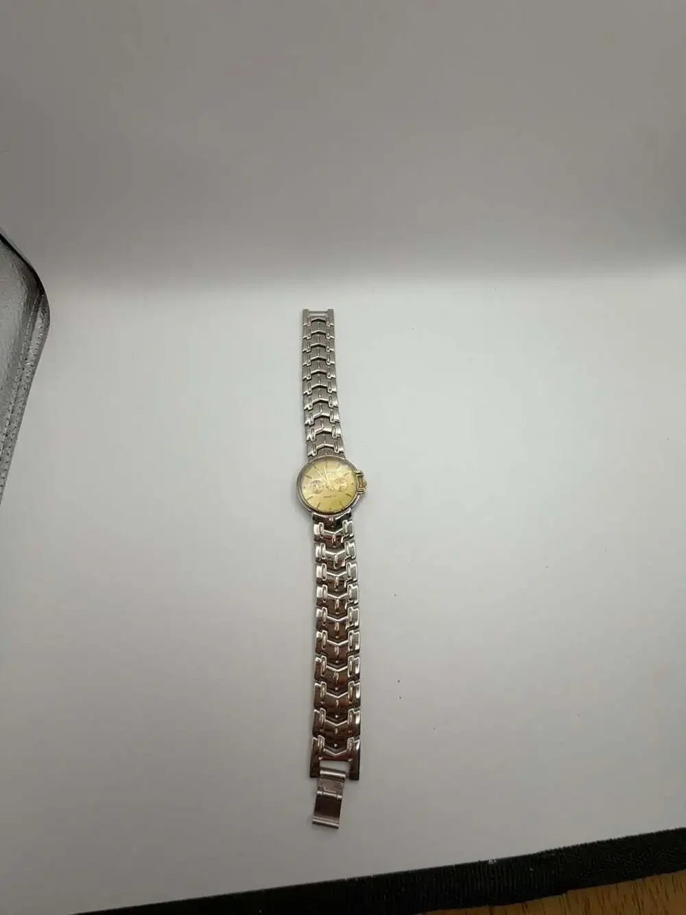 Geneva Women's Two-Tone Quartz Watch with Gold Dial
